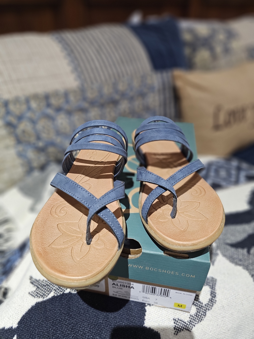 BOC 'Alisha' Blue Women's Comfort Sandals
